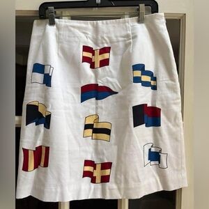 Talbots Vintage 12 Nautical Flag Skirt